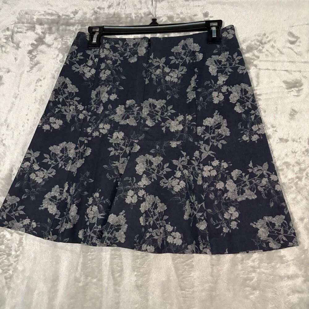 NWT Banana Republic Floral Mini Skirt Blue Size 2 Navy White A-Line Flared Boho